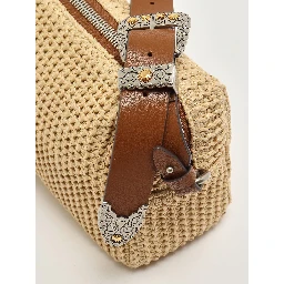 PINKO BAULETTO TRITTICO RAFIA handbag
