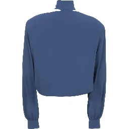 BLUSA INCROCIATA CON SCIARPINA  CREPE DE CHINE