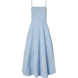 FLARED MIDI STRAP DRESS