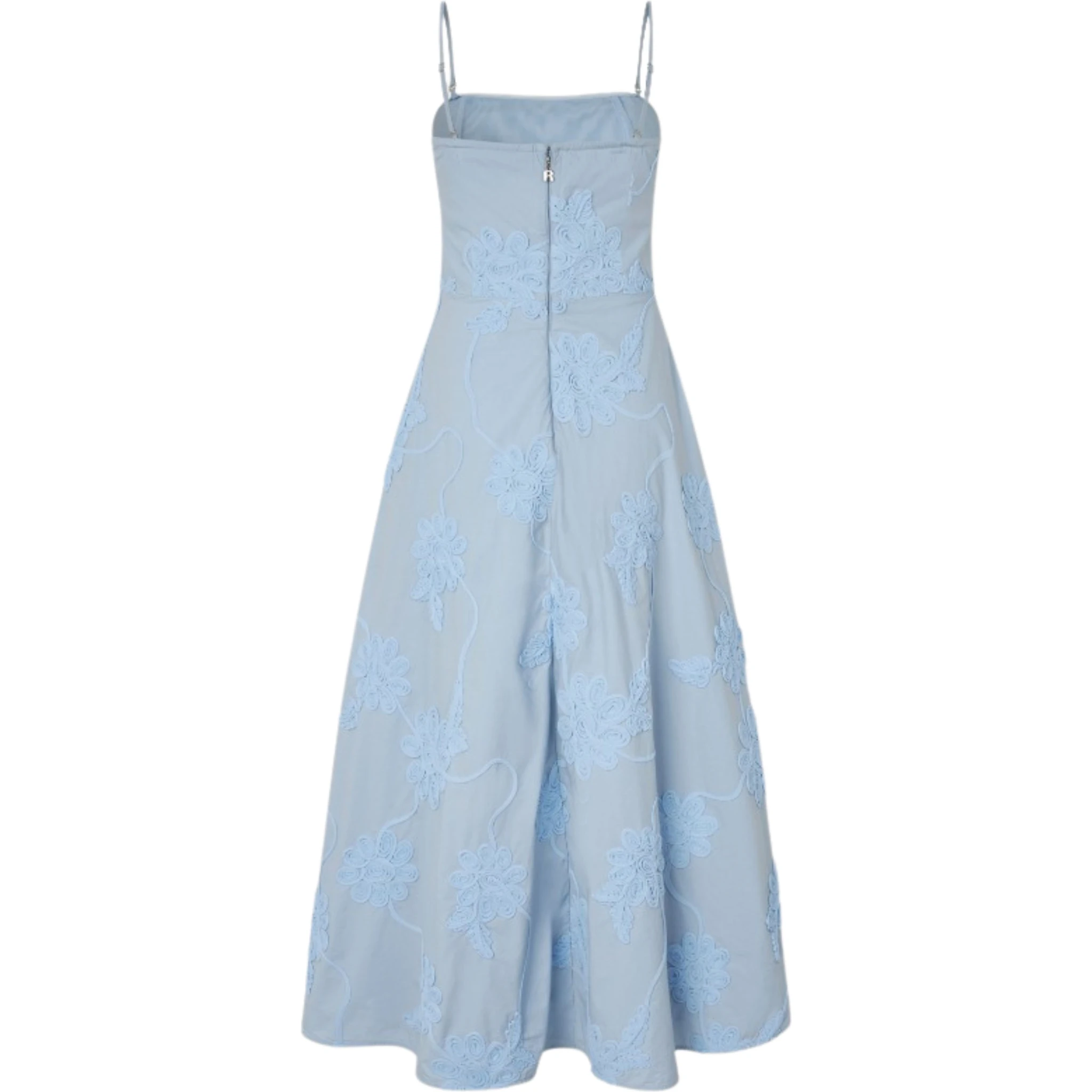 FLARED MIDI STRAP DRESS