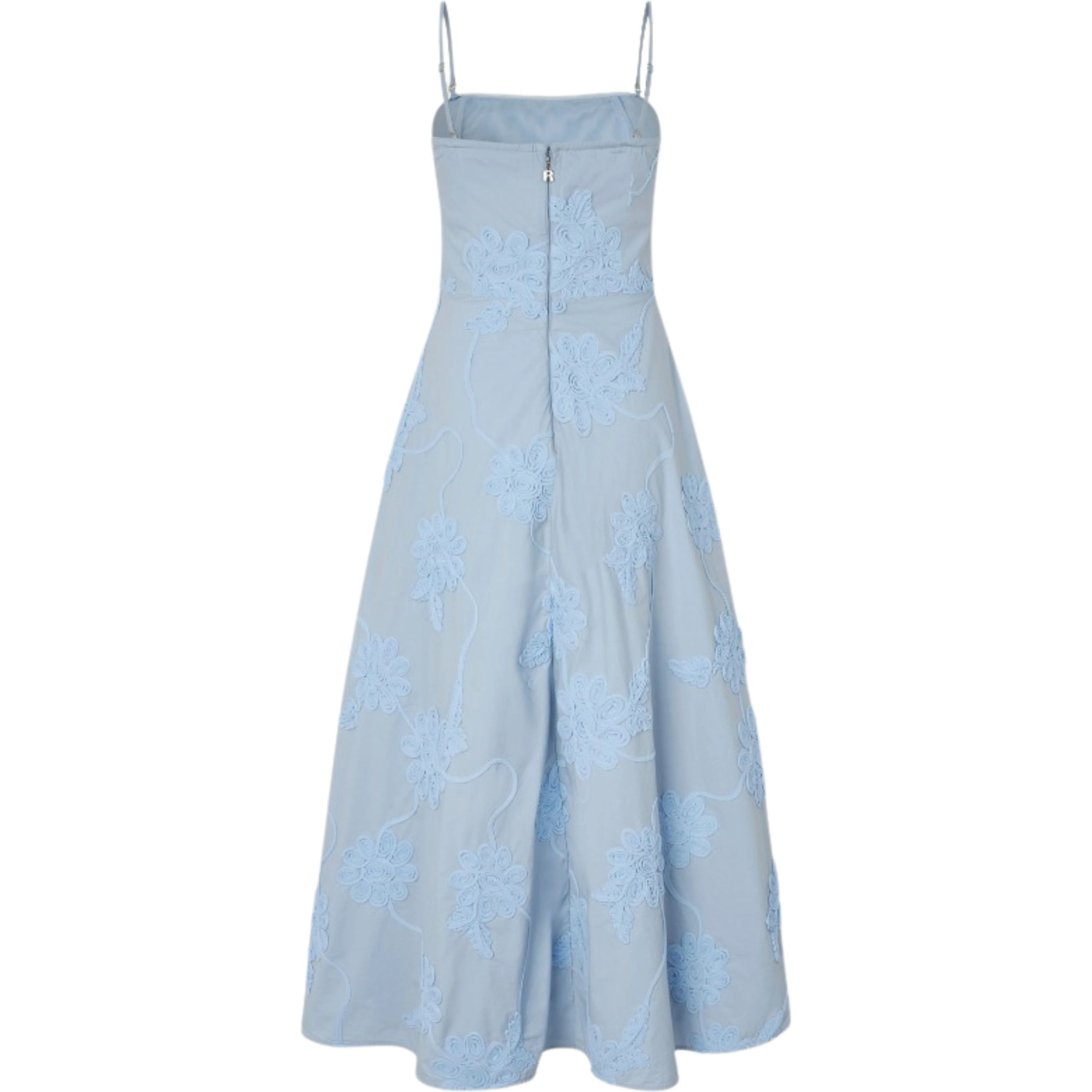 FLARED MIDI STRAP DRESS