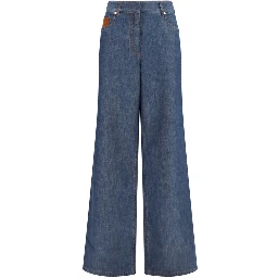Blue Cotton Jeans Denim