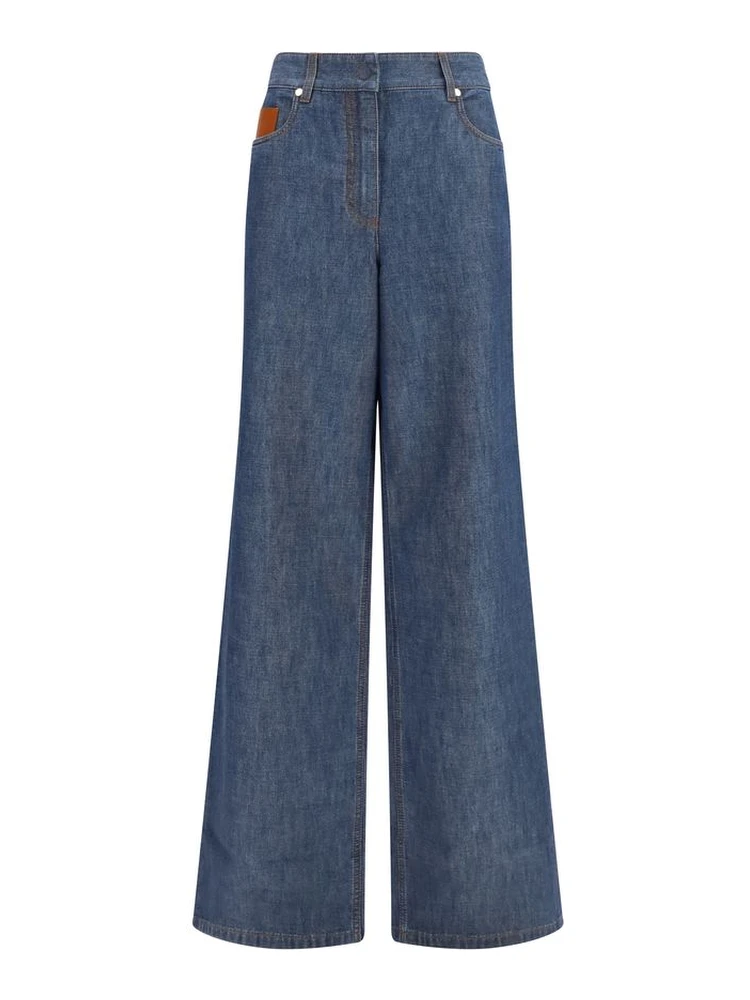 Blue Cotton Jeans Denim