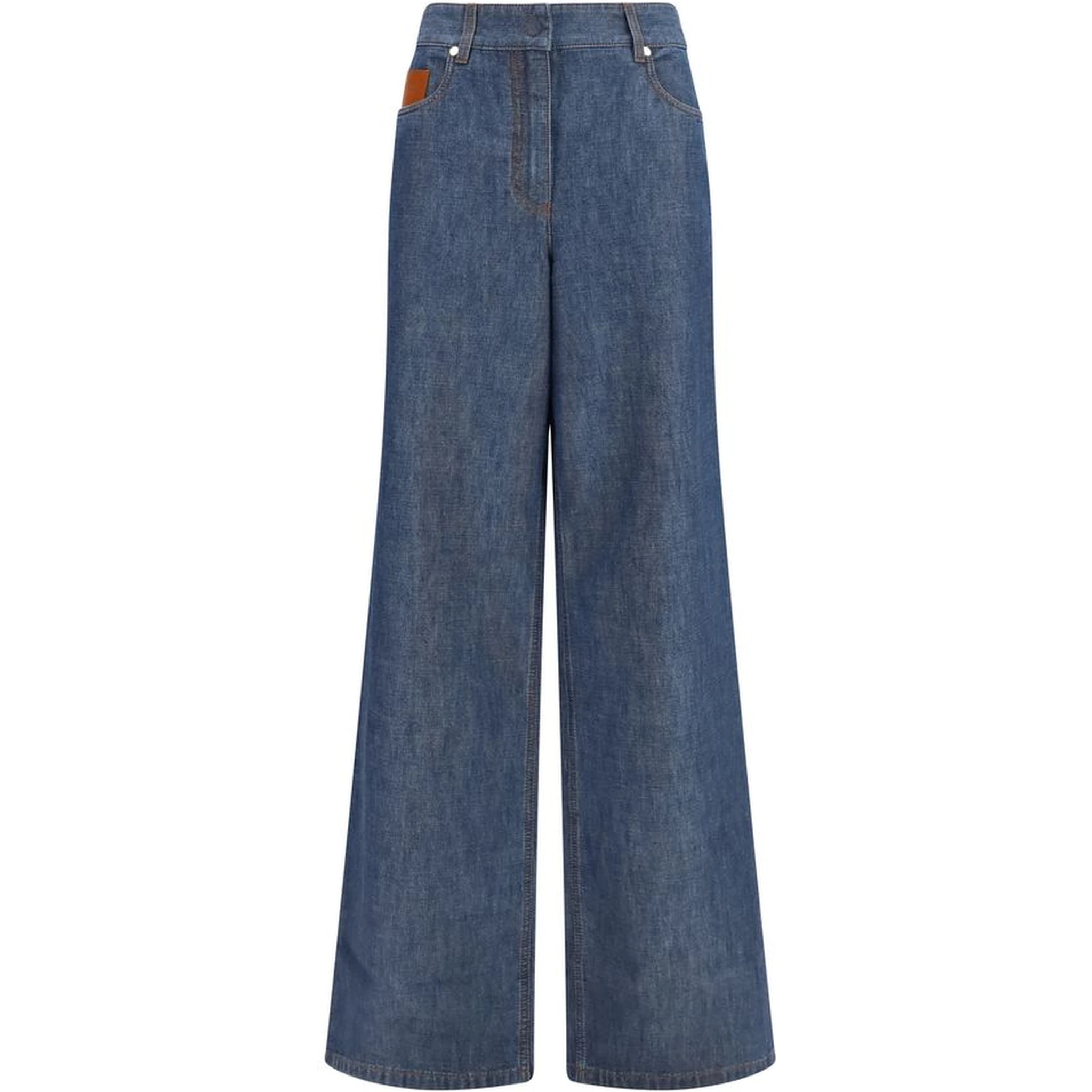Blue Cotton Jeans Denim