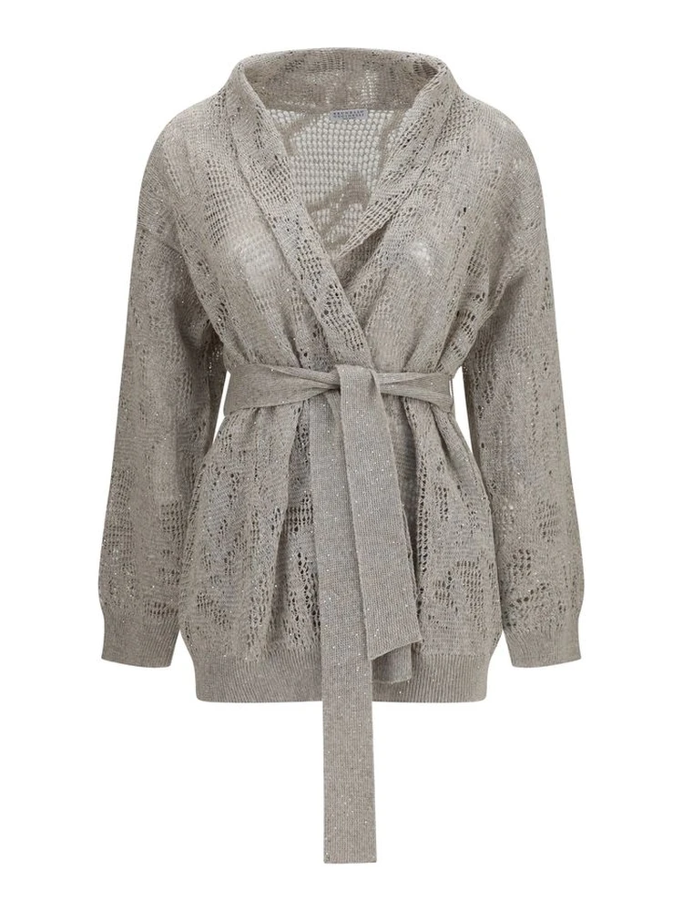 Beige Linen Cardigan