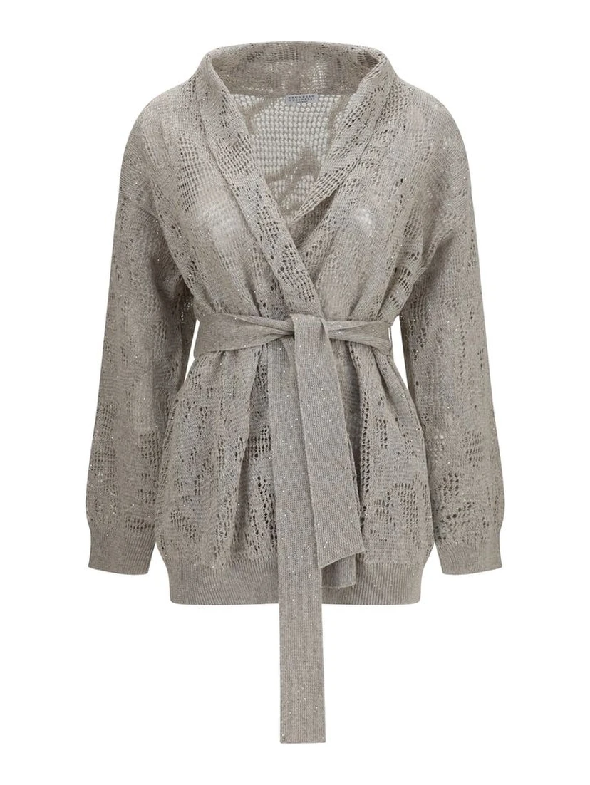 Beige Linen Cardigan