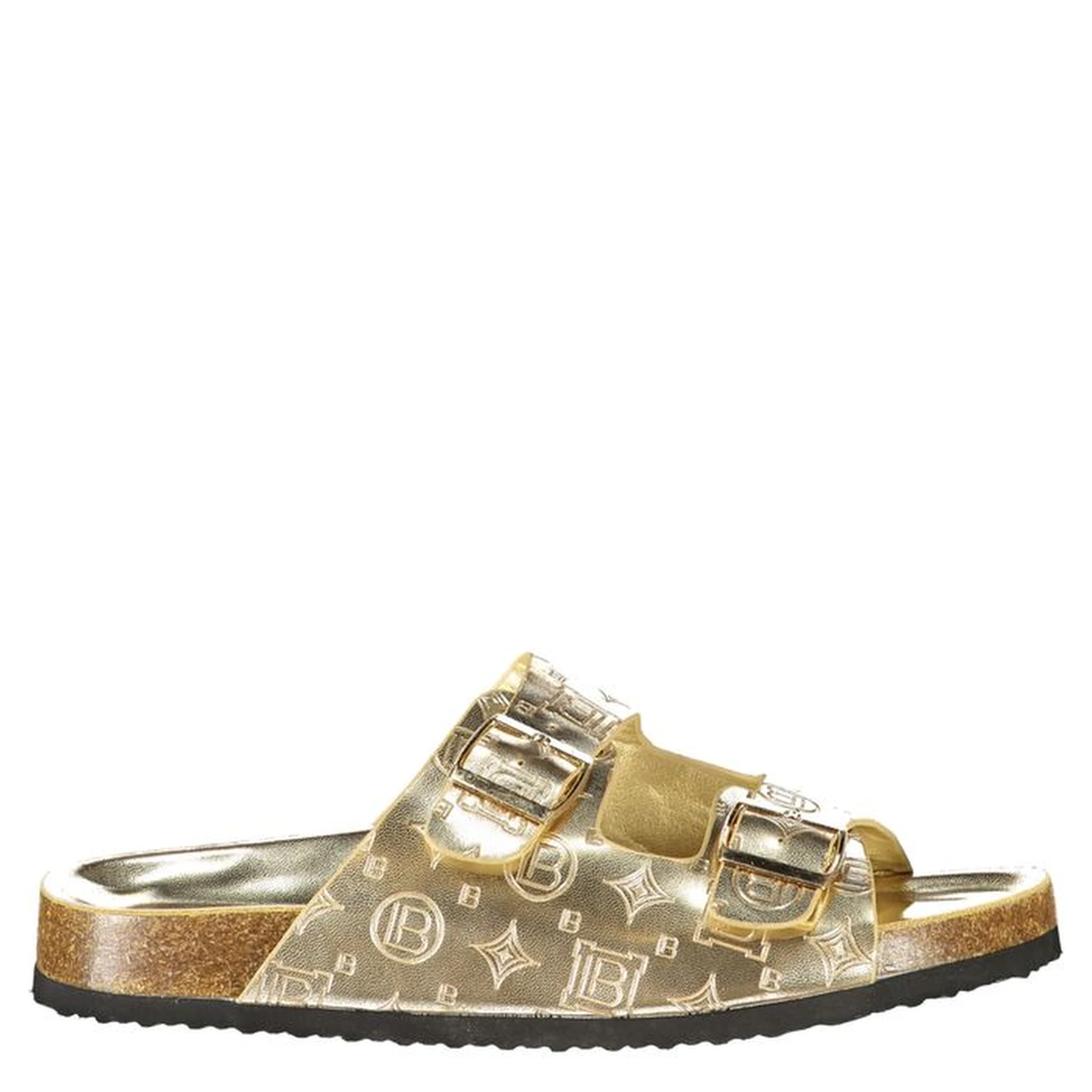 Gold Polyethylene Flat Sandals