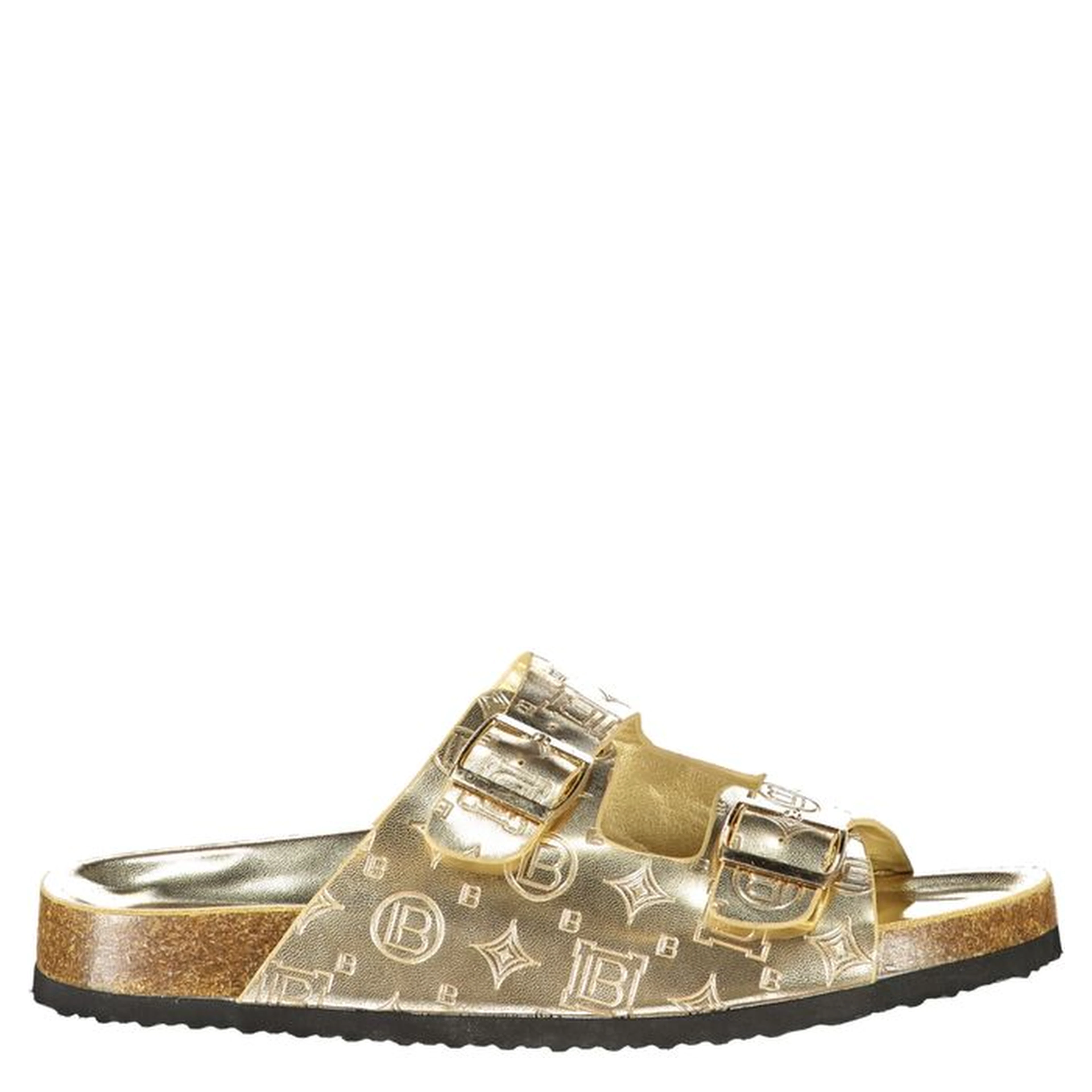 Gold Polyethylene Flat Sandals