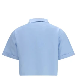 Blue Cotton Shortsleeve Shirt