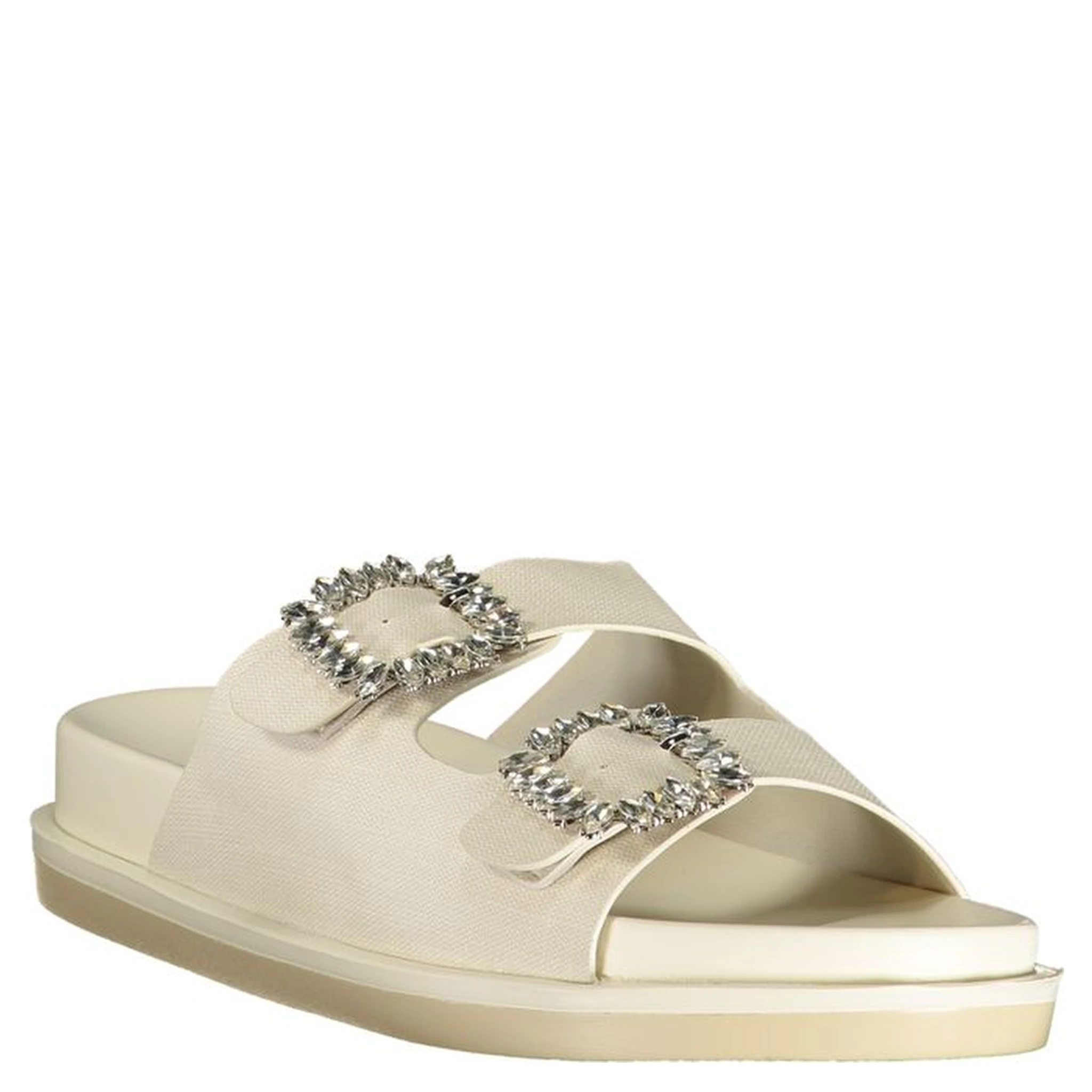 White Polyethylene Flat Sandals
