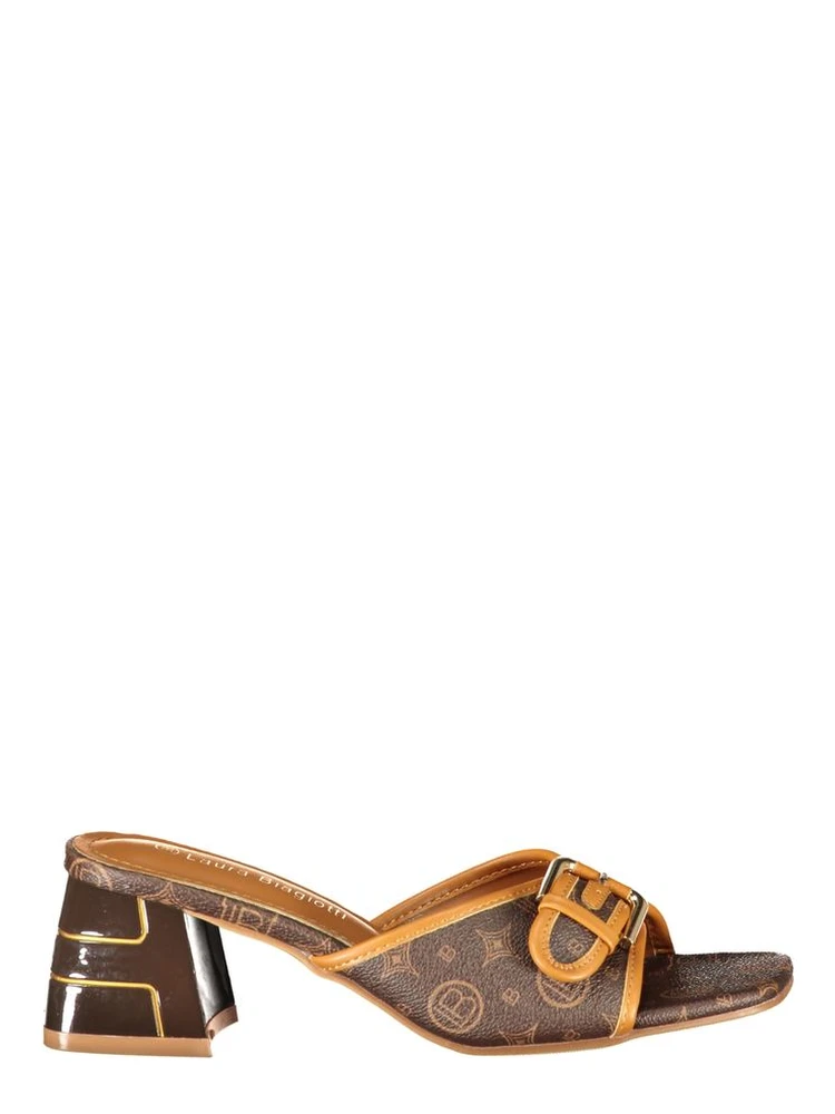 Brown Polyurethane Women Sandal