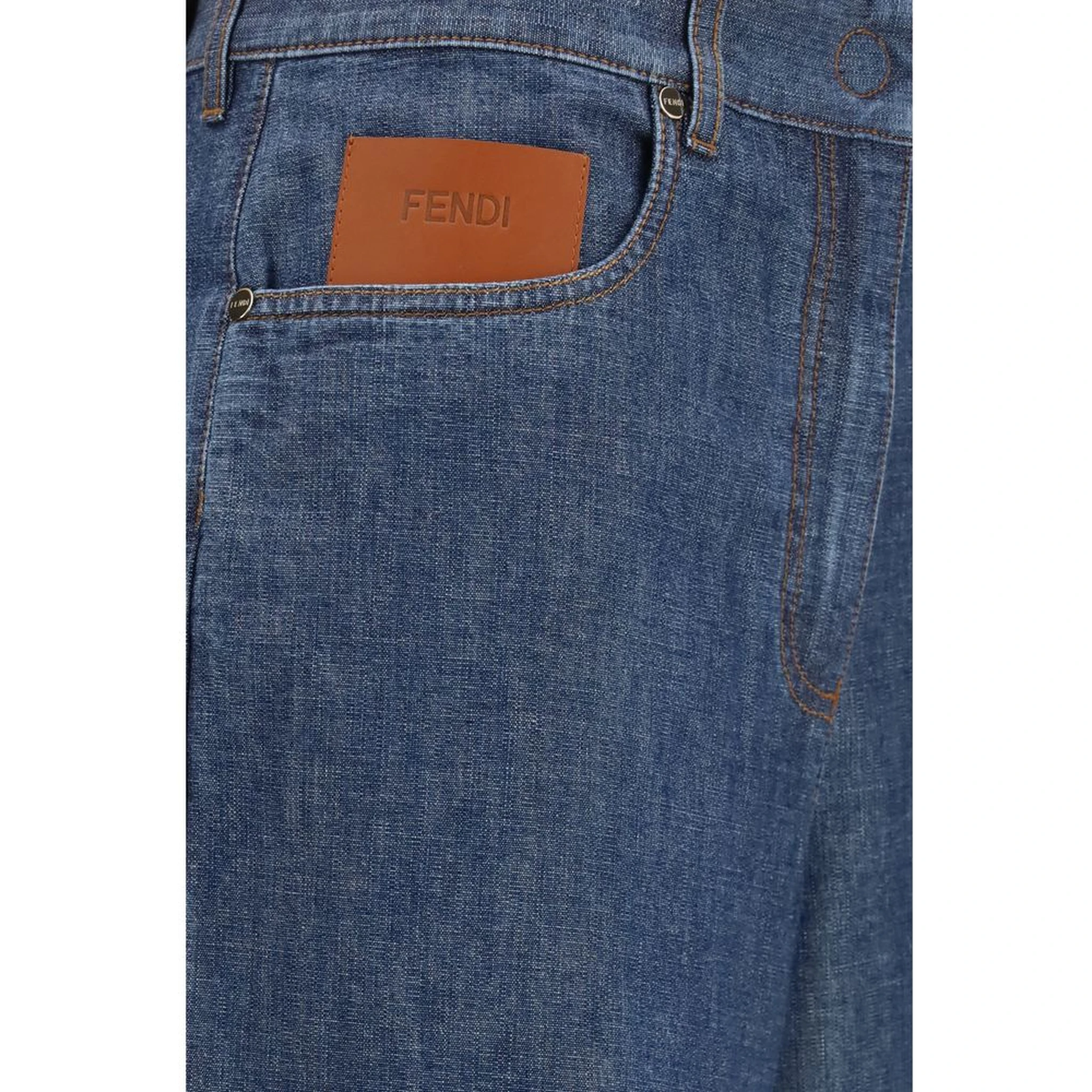 Blue Cotton Jeans Denim