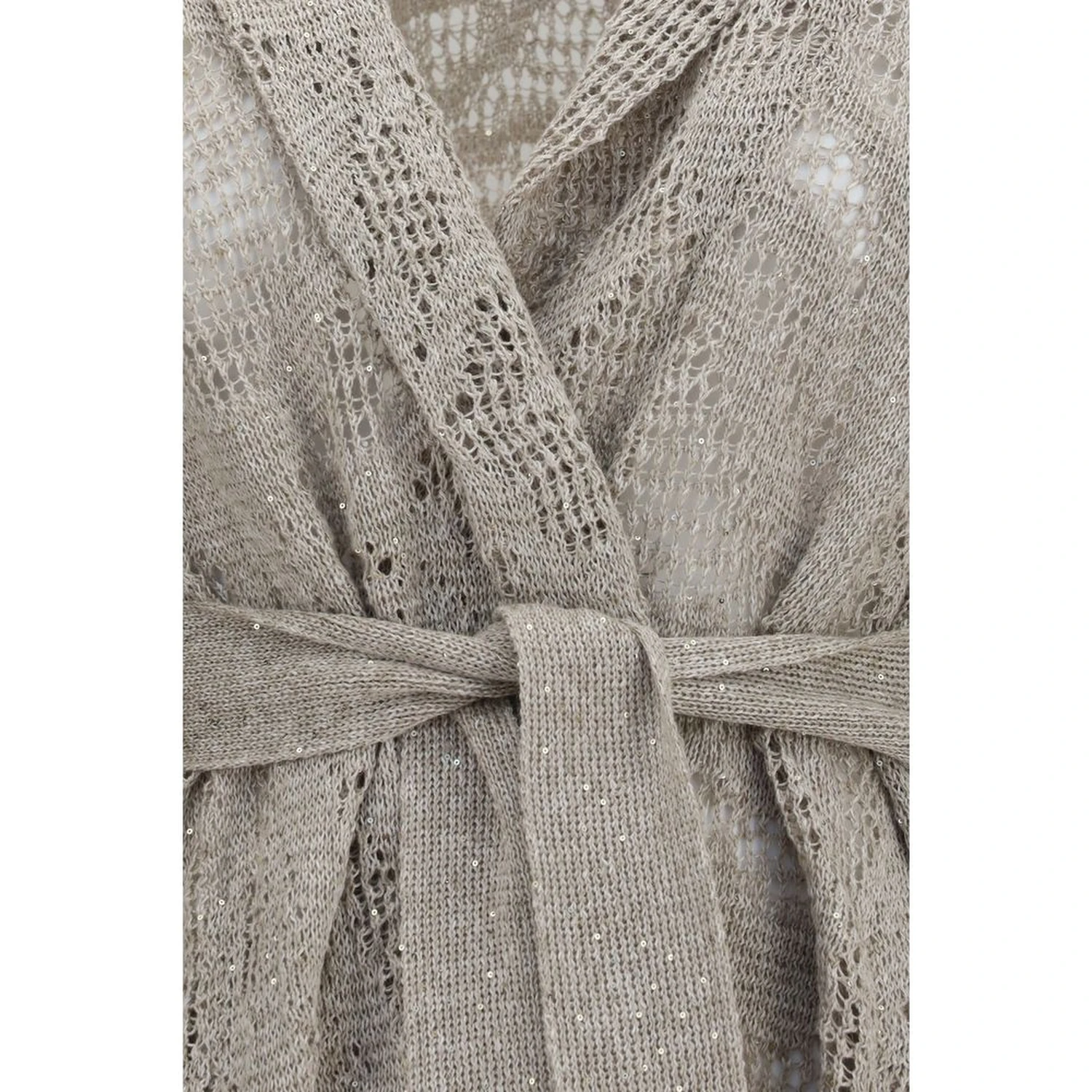 Beige Linen Cardigan