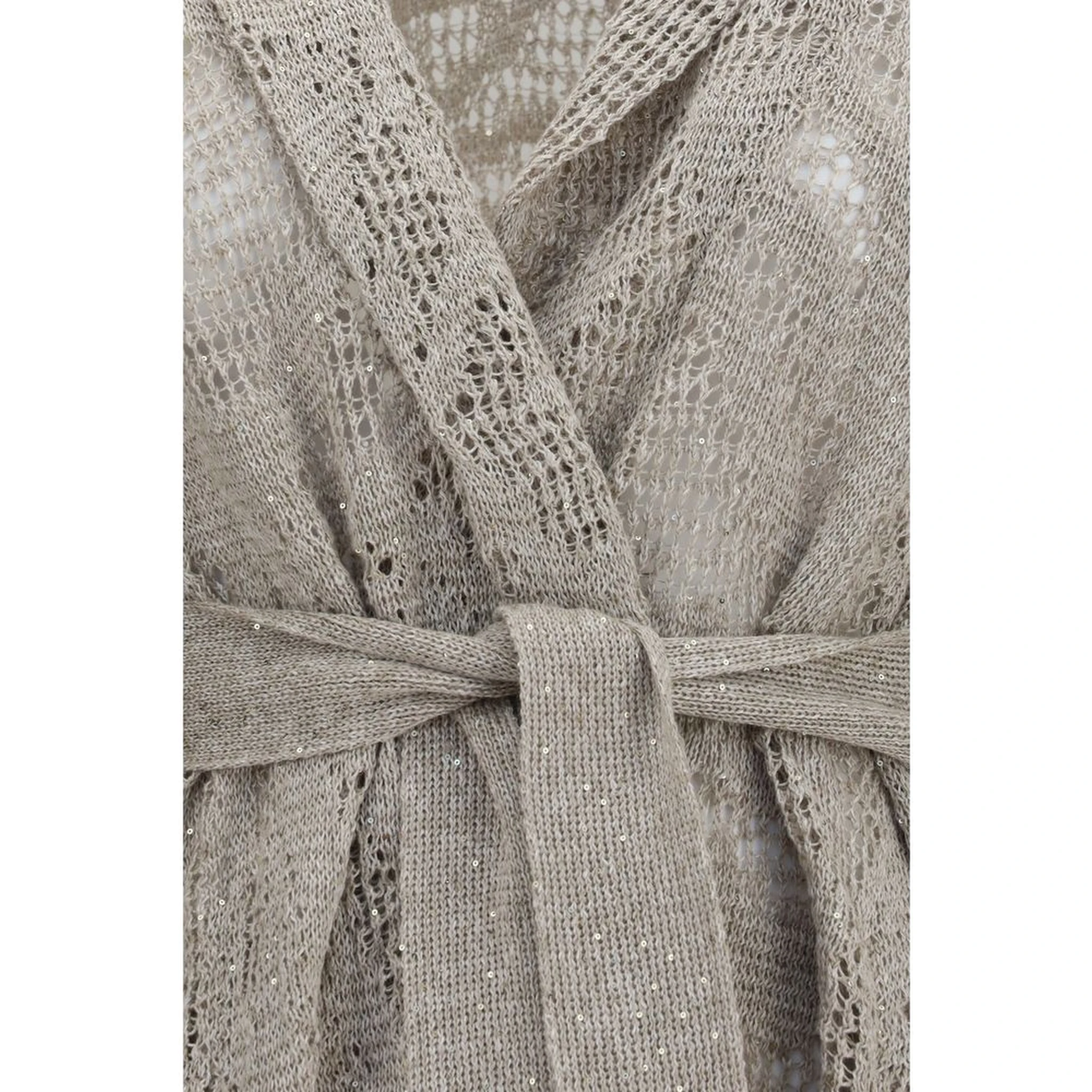 Beige Linen Cardigan
