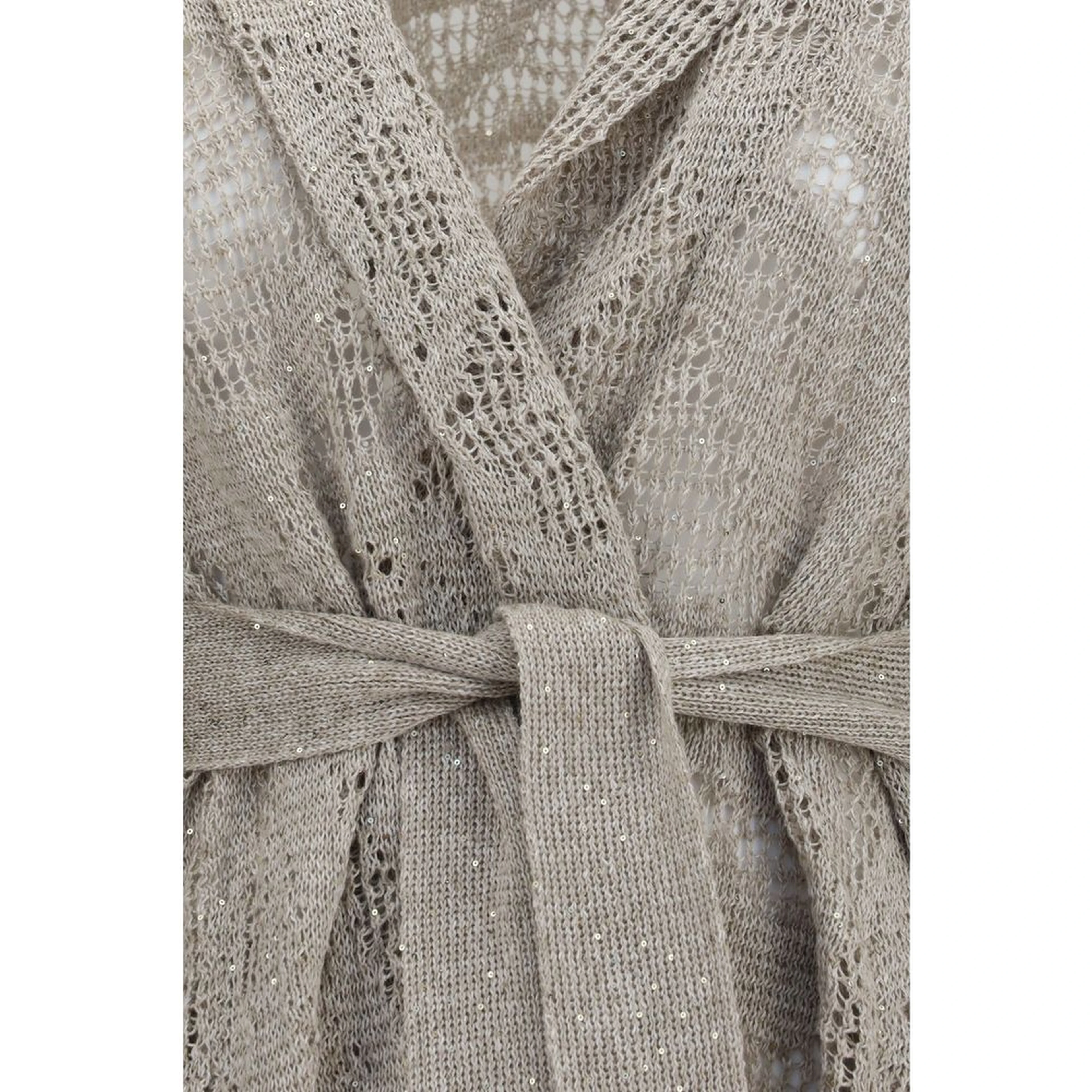 Beige Linen Cardigan