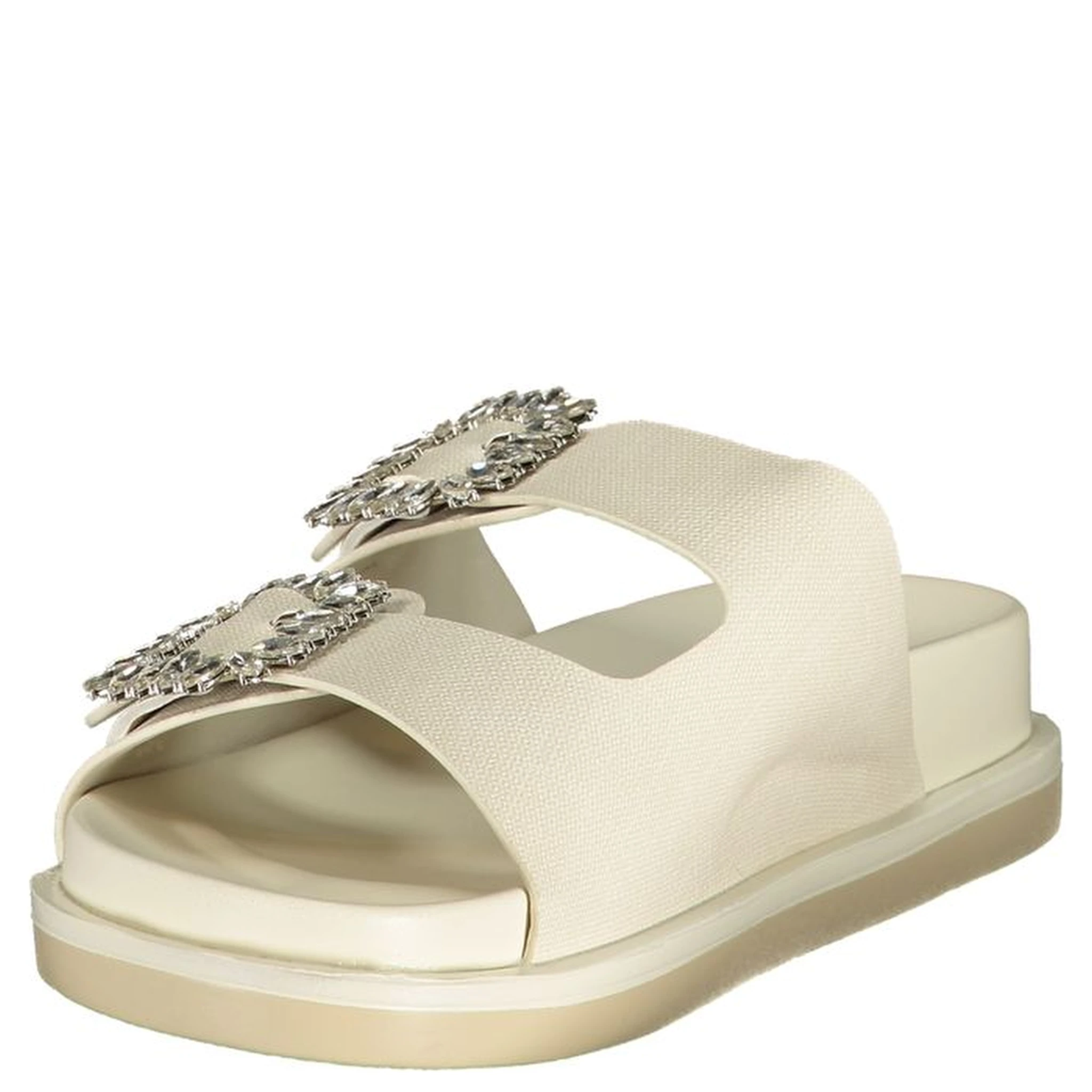White Polyethylene Flat Sandals