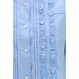 Blue Cotton Shortsleeve Shirt