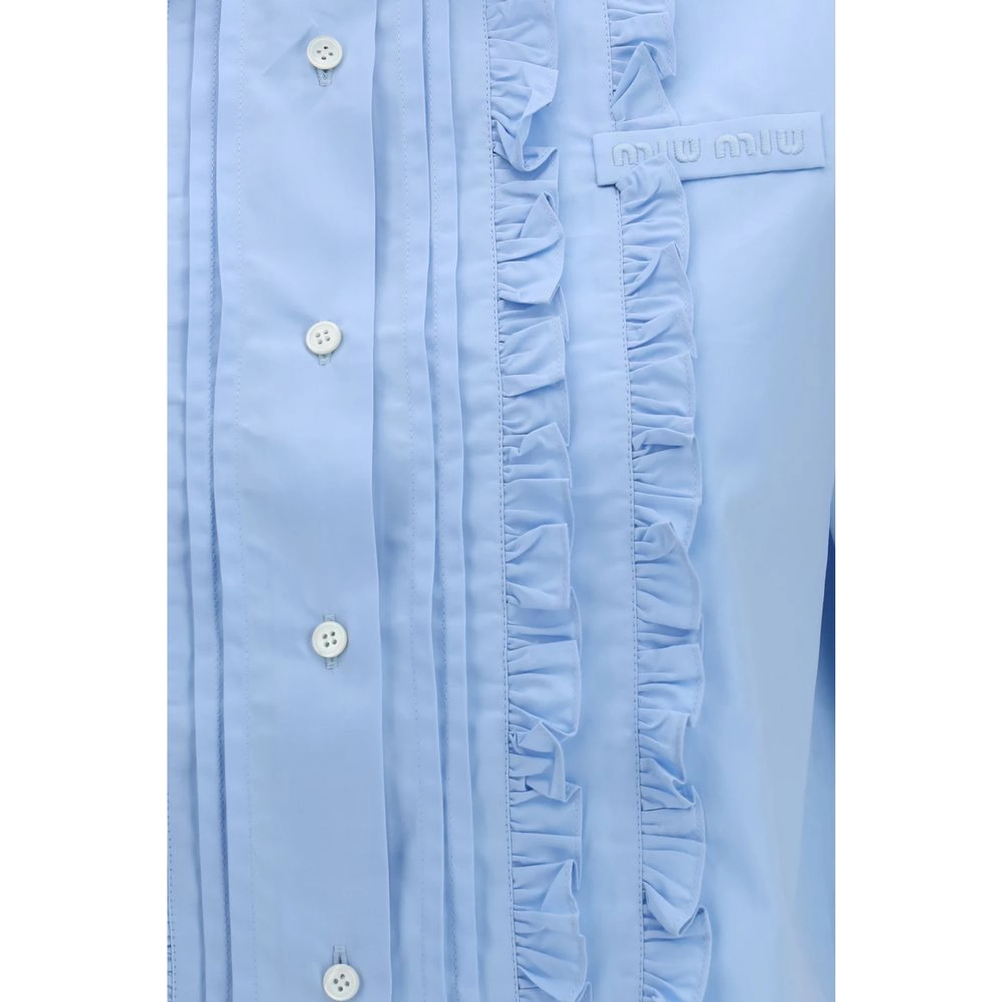 Blue Cotton Shortsleeve Shirt