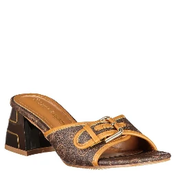 Brown Polyurethane Women Sandal