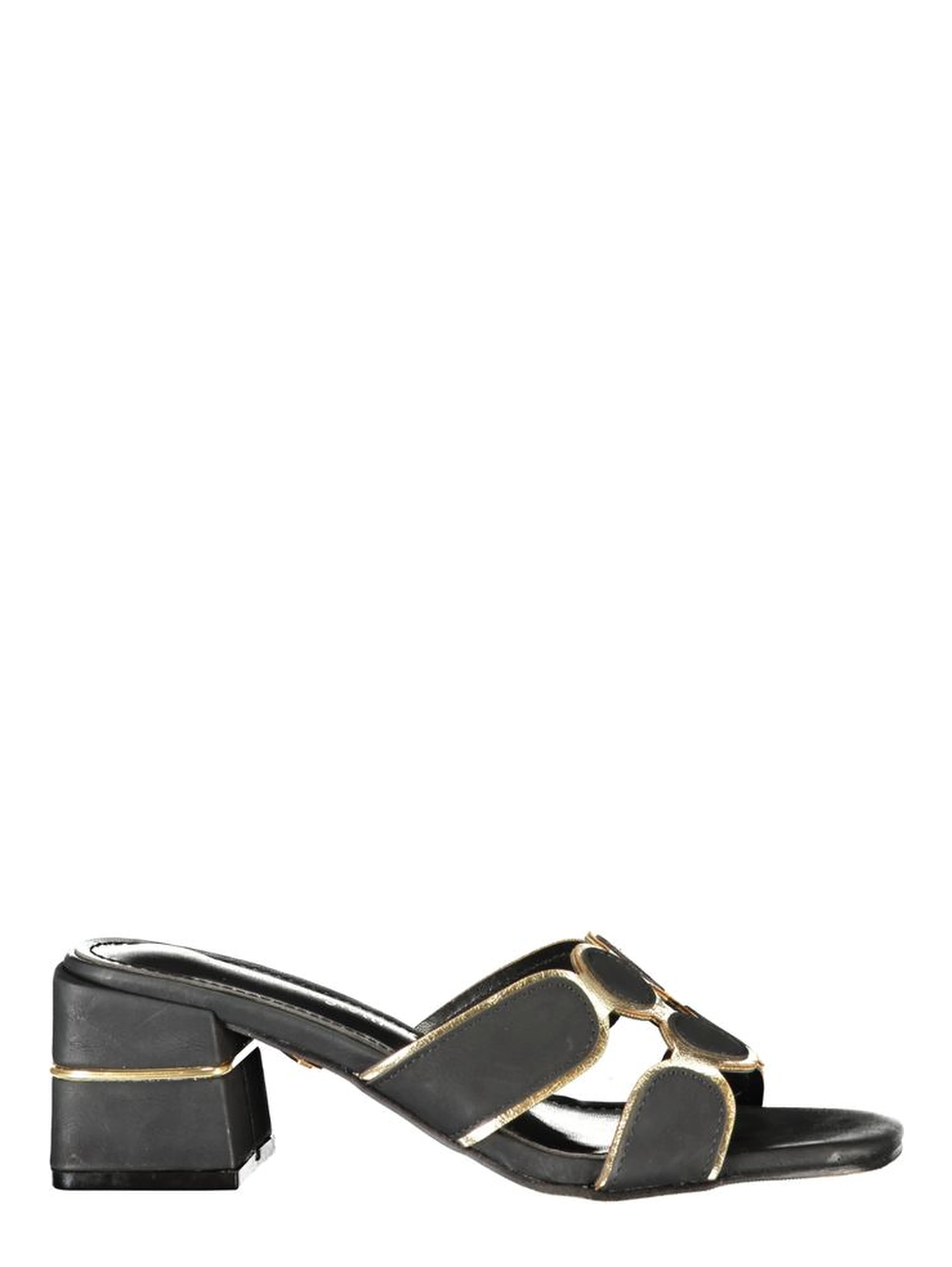 Black Polyethylene Platform Sandals