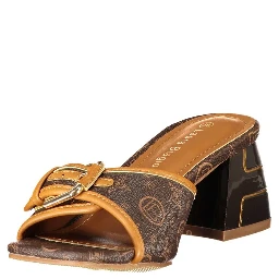Brown Polyurethane Women Sandal