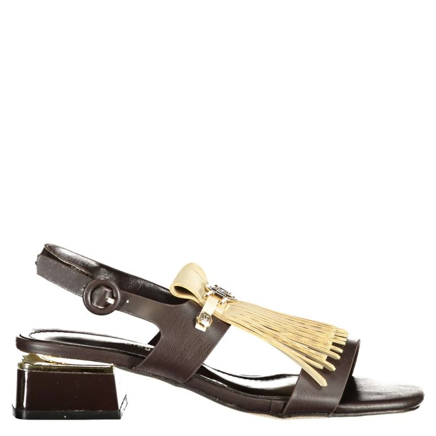 Brown Polyethylene Flat Sandals