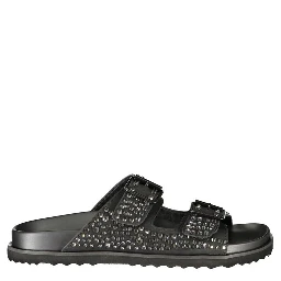 Black Polyurethane Women's Slipper