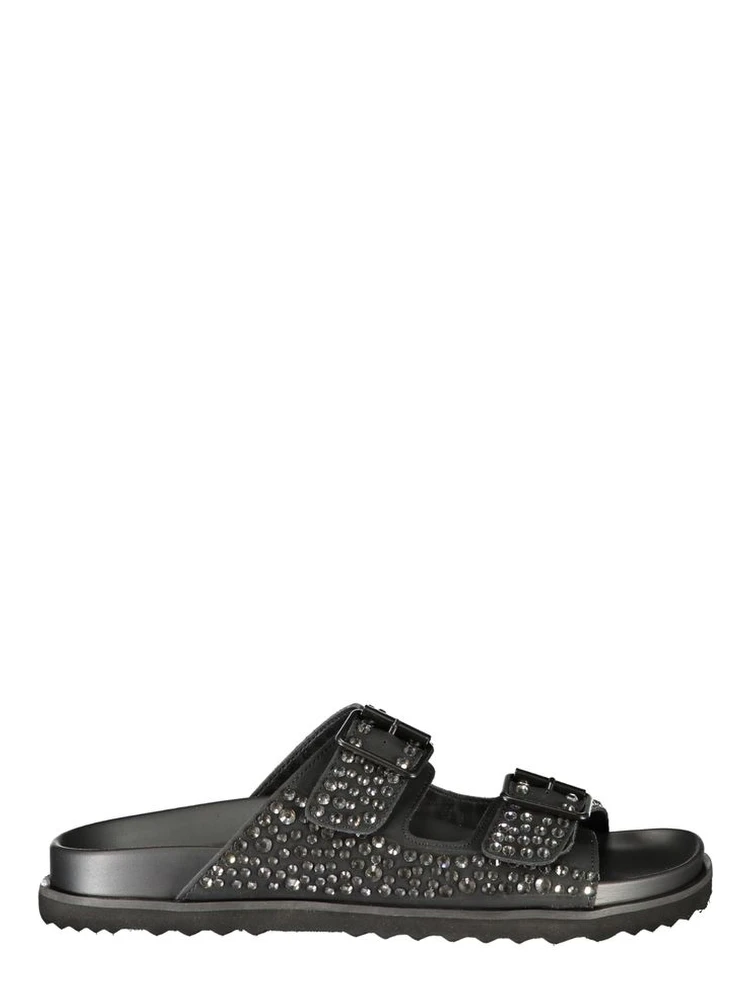 Black Polyurethane Women's Slipper