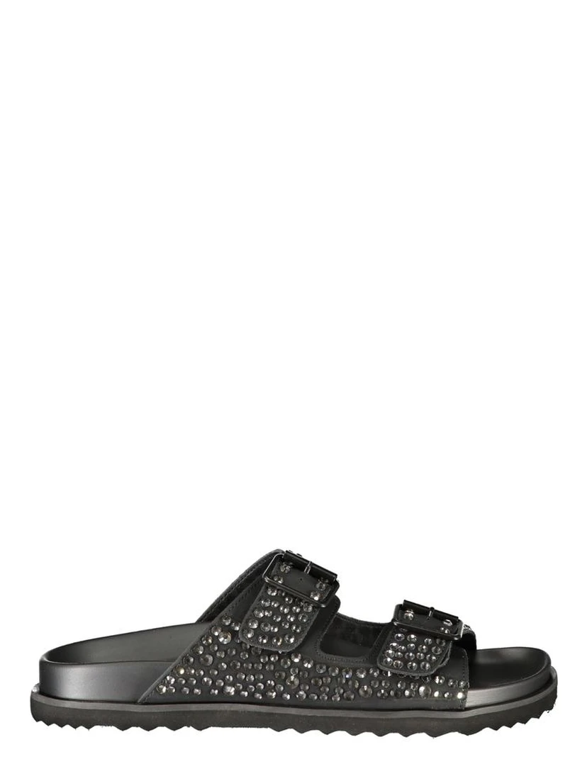 Black Polyurethane Women's Slipper