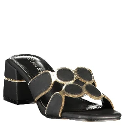 Black Polyethylene Platform Sandals