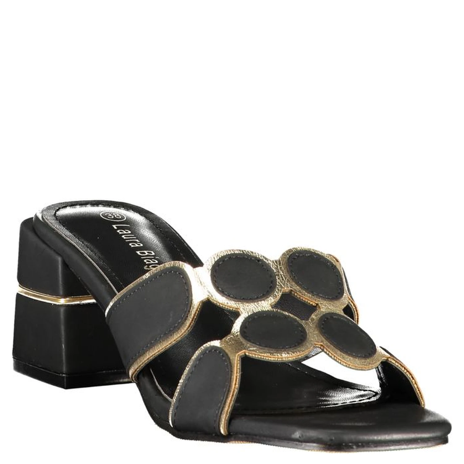 Black Polyethylene Platform Sandals