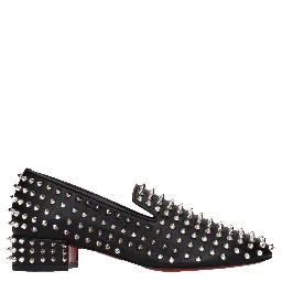 Black Leather Slip-On Loafers