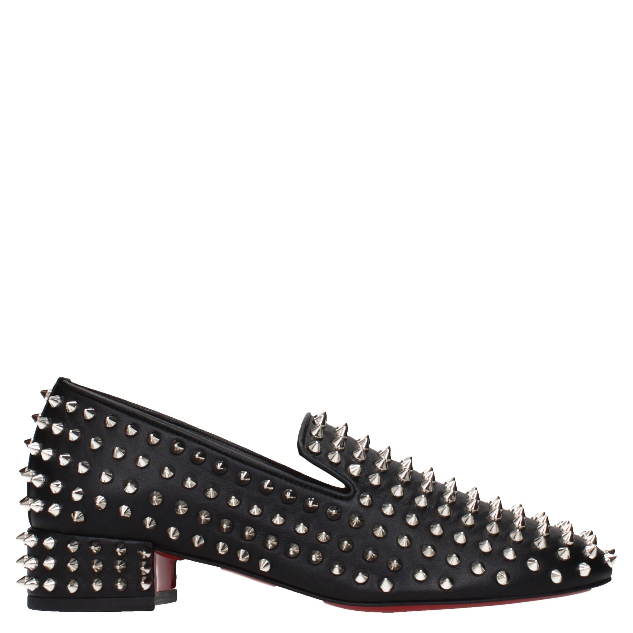 Black Leather Slip-On Loafers