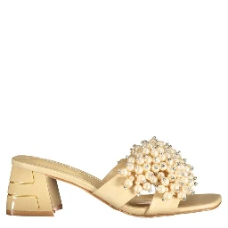 Beige Polyurethane Women's Sandal