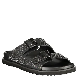 Black Polyurethane Women's Slipper
