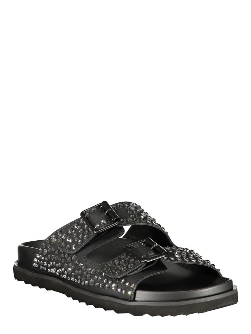 Black Polyurethane Women's Slipper