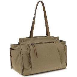 Bicolor Cotton Shoulder Bag