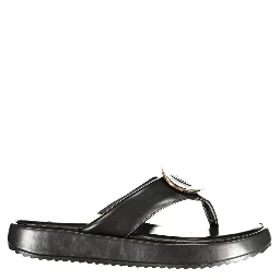 Black Polyurethane Women's Sandal