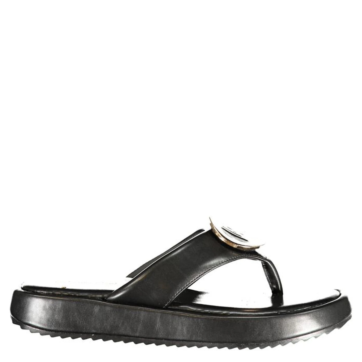 Black Polyurethane Women's Sandal