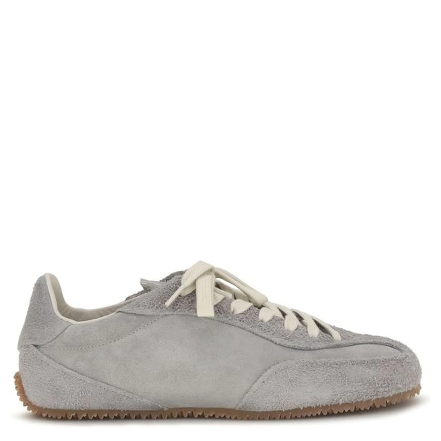 Gray Calf Leather Bos Taurus Low Top Sneakers