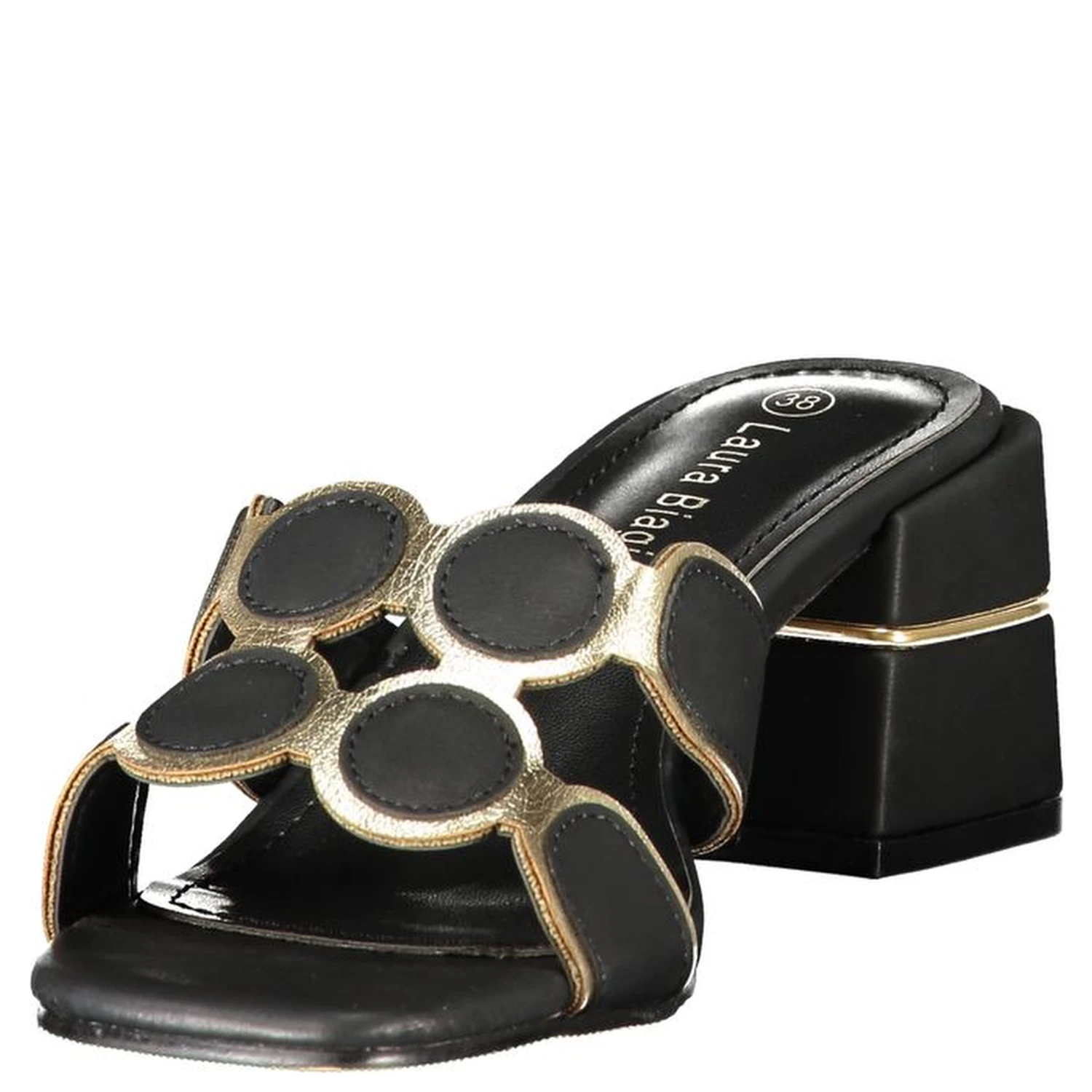 Black Polyethylene Platform Sandals
