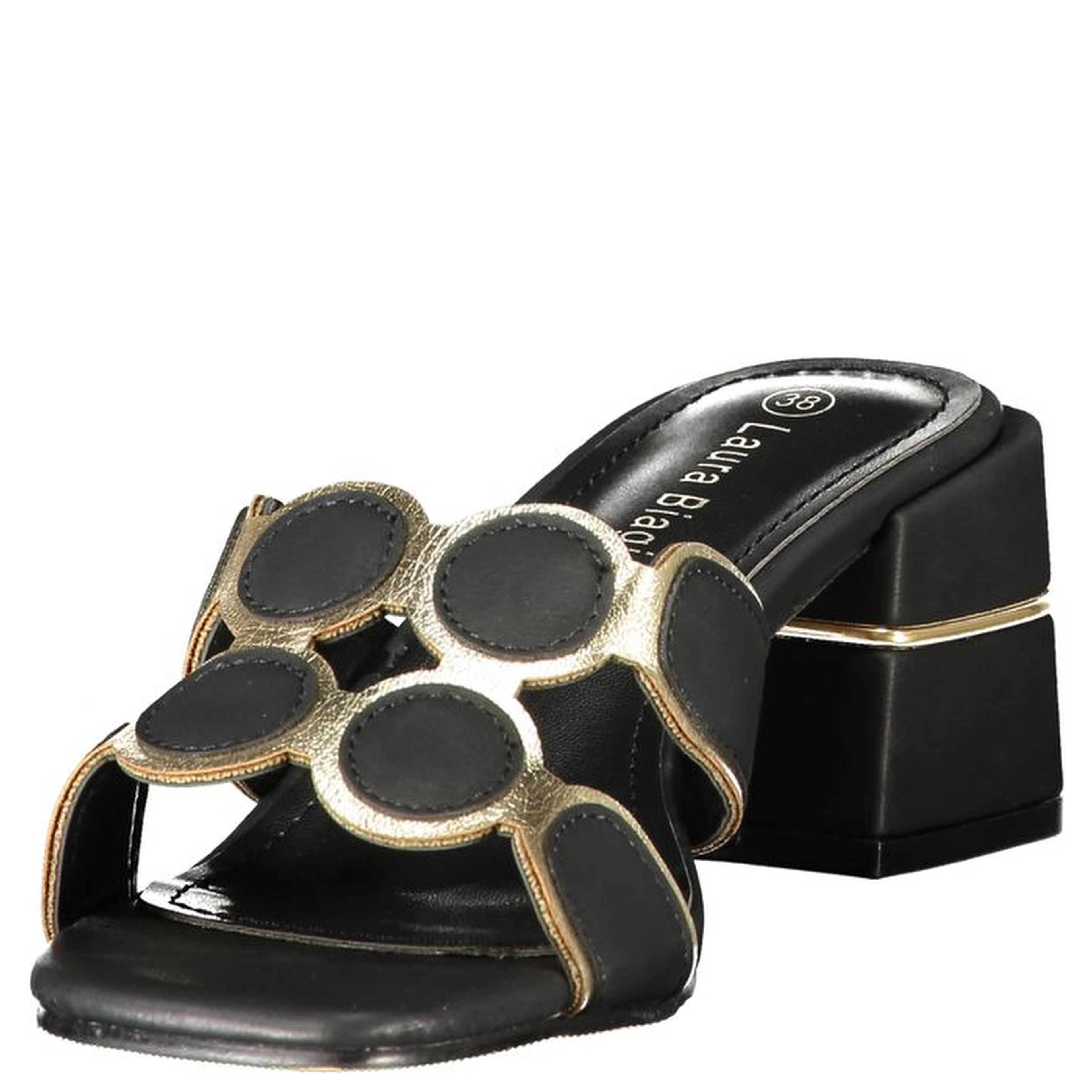 Black Polyethylene Platform Sandals