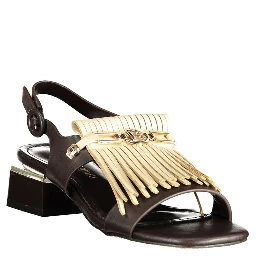 Brown Polyethylene Flat Sandals