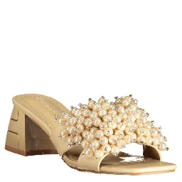 Beige Polyurethane Women's Sandal