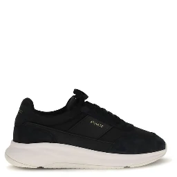 Black Polyester Athletic Sneakers
