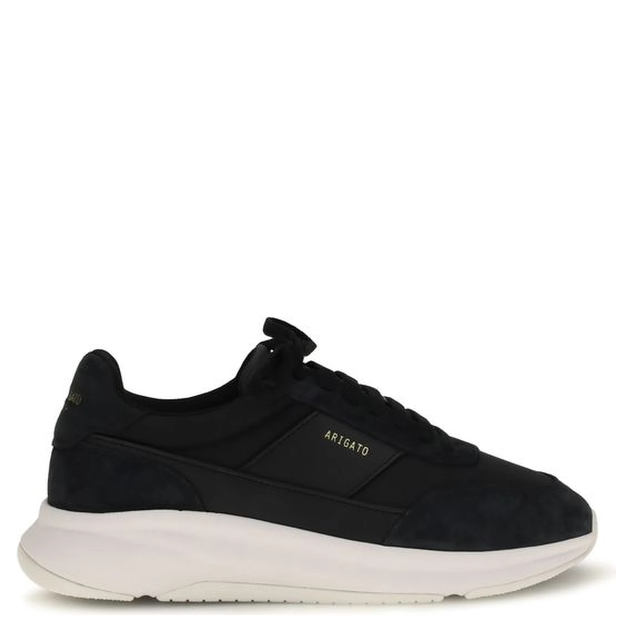 Black Polyester Athletic Sneakers