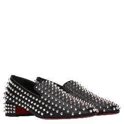 Black Leather Slip-On Loafers