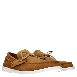 Brown Leather Slip-On Loafers