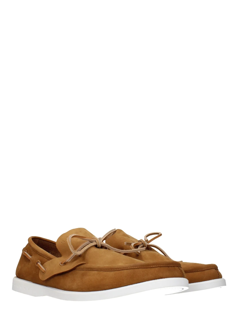 Brown Leather Slip-On Loafers