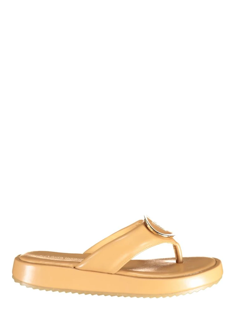Beige Polyurethane Women's Sandal